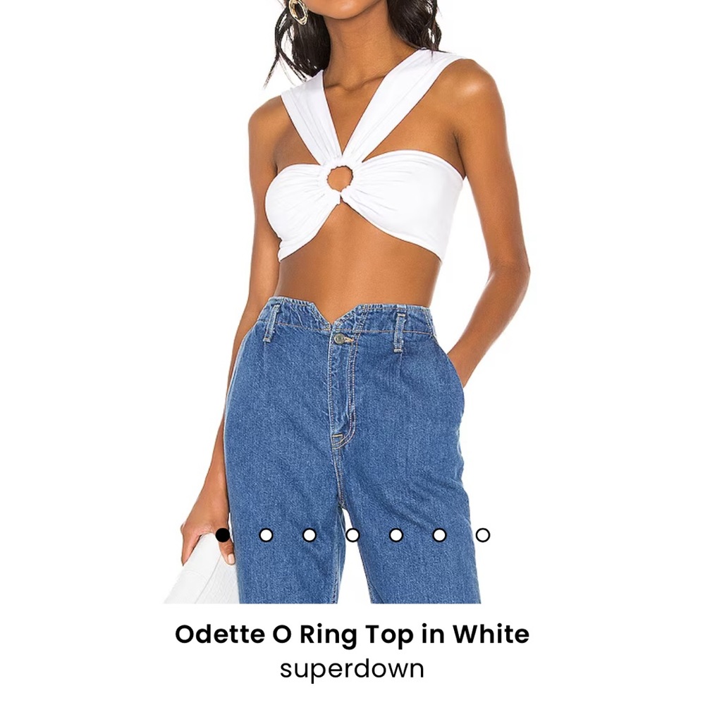 Odette O ring top in white from Revolve